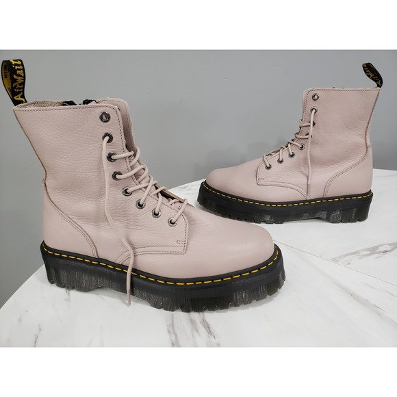 NEW NO BOX Doc‎ Dr Martens Jadon III Boot Pisa Leather Platforms Taupe Mens